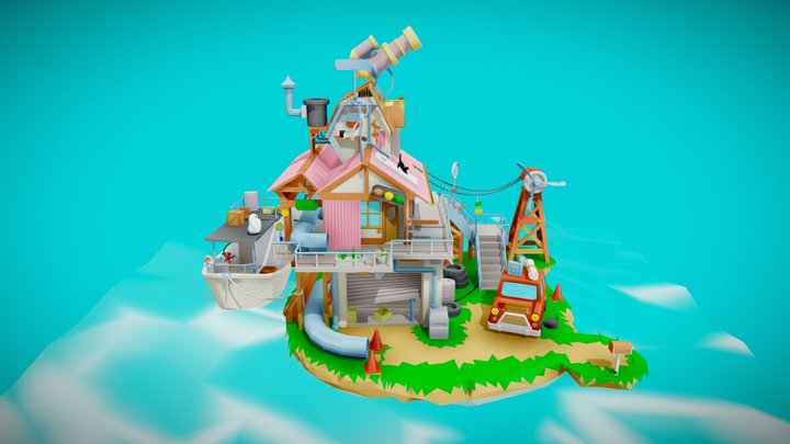 Island house 3D Model