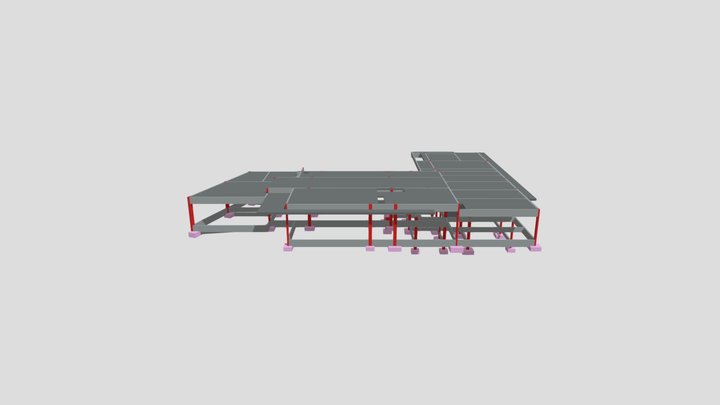 Projeto Estrutural em Concreto Armado 3D Model