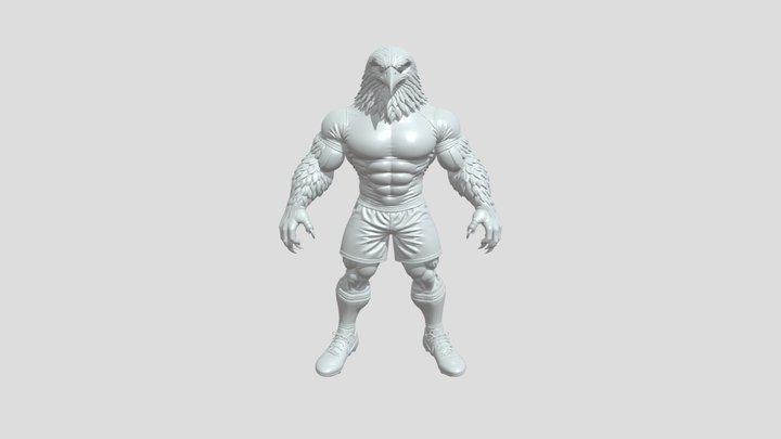 Anthropomorphic eagle athlete