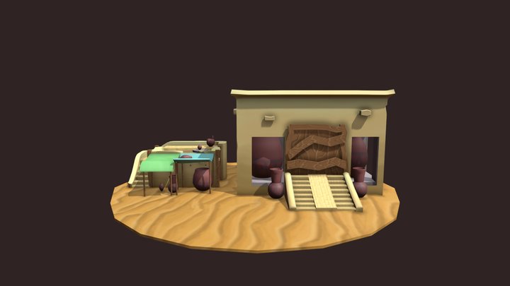 Ancient Egyptian Pottery 3D Model