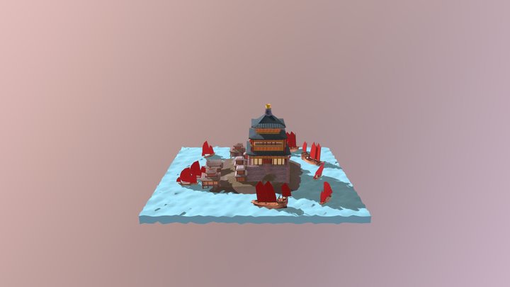 Chinese Temple 3D Model