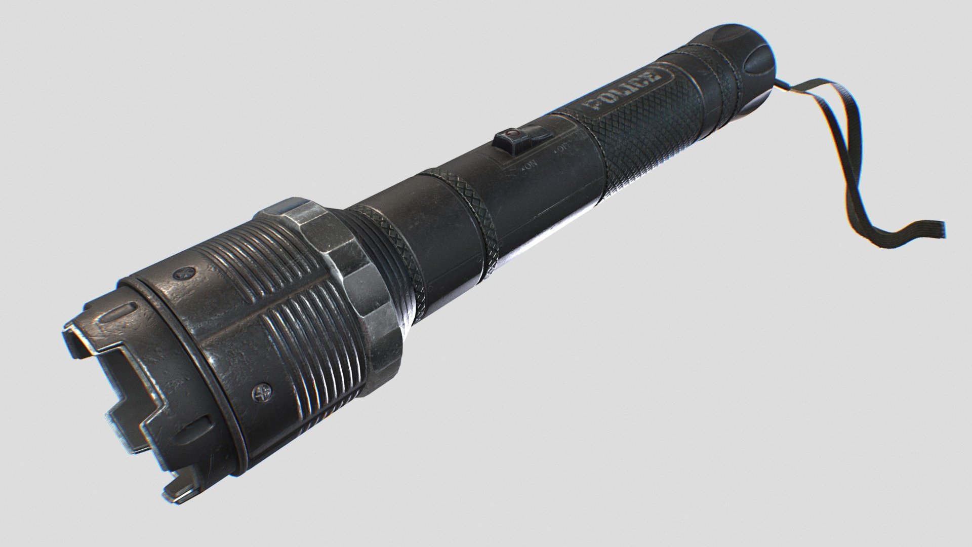 Police flashlight - 3D model by MeshModeller (@vladmomot) [1f3d68c ...