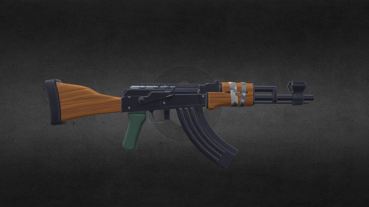 AK-47 Stylized 3D Model