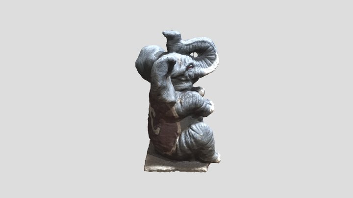 Alabama Crimson Tide Big Al statue 3D Model