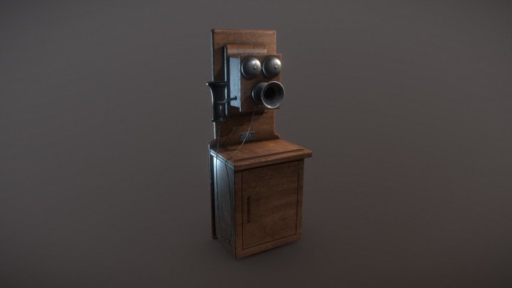 1900s Wallphone 3D Model