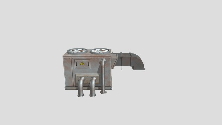 Air Conditioner Sci-Fi 3D Model