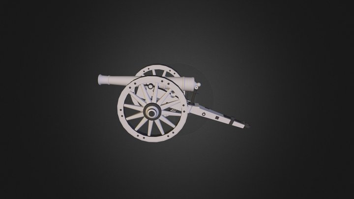 1841 smooth-bore cannon6 3D Model