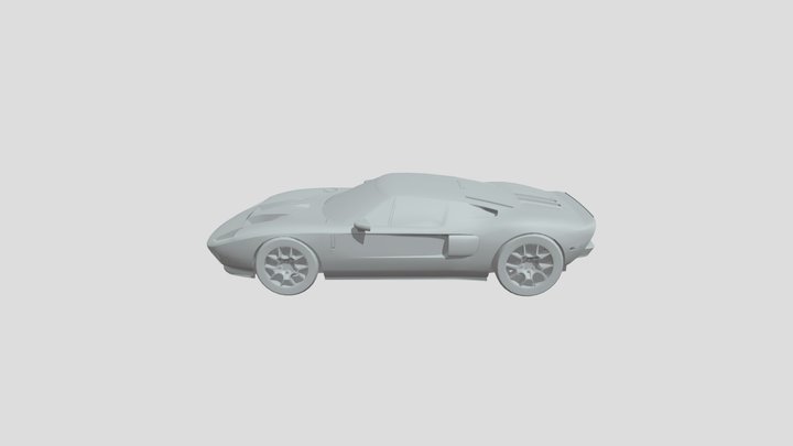 FORD GT 2005 scale1-60 lowpoly for 3D-printing