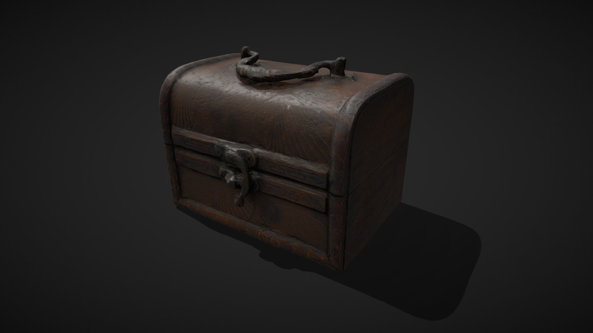 Wooden Jewelery Box Scan | Game-ready asset