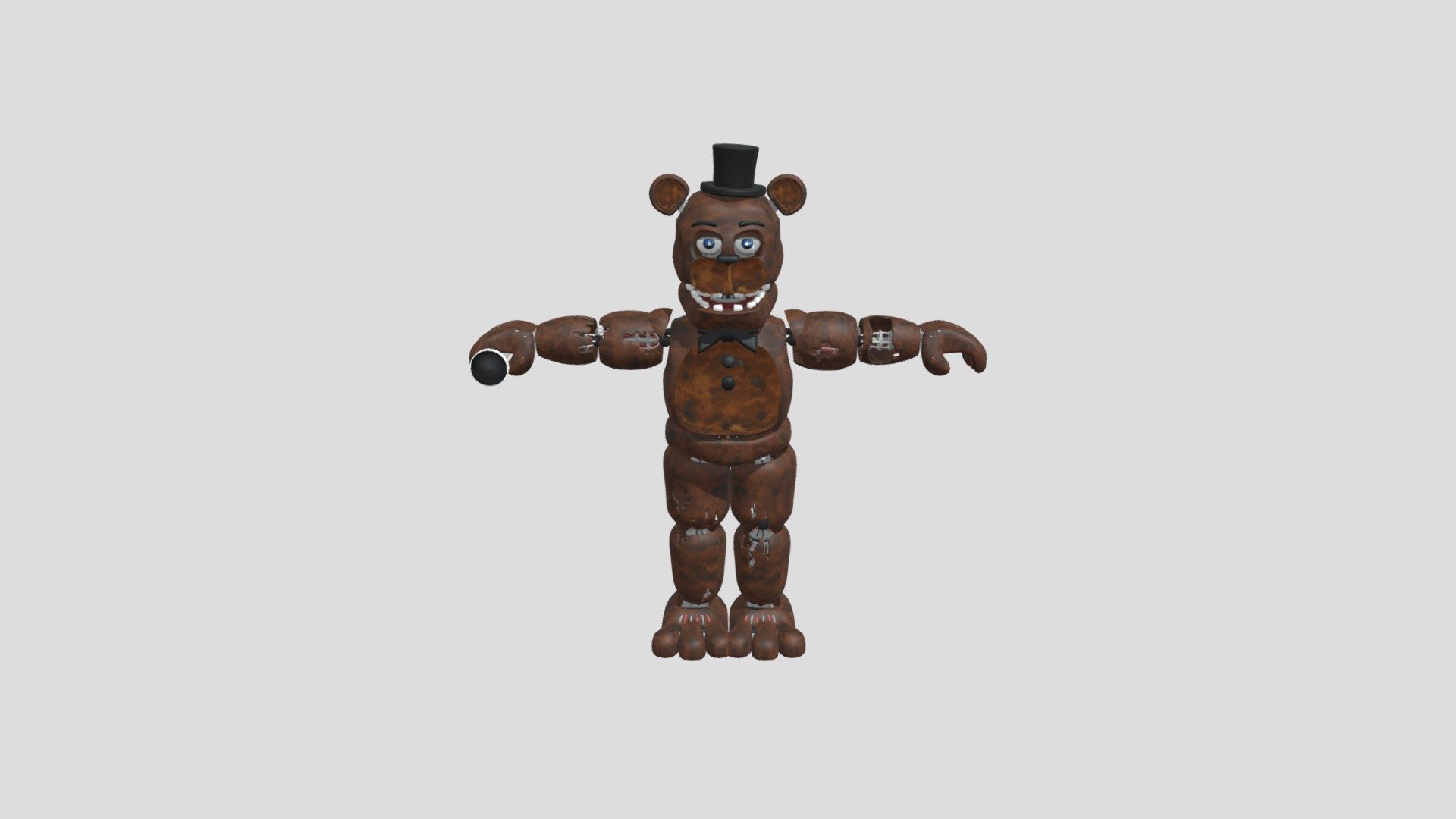 Withered freddy 3D Model in Robot 3DExport