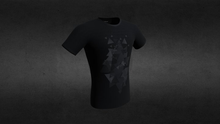 Black T-shirt 3D Model