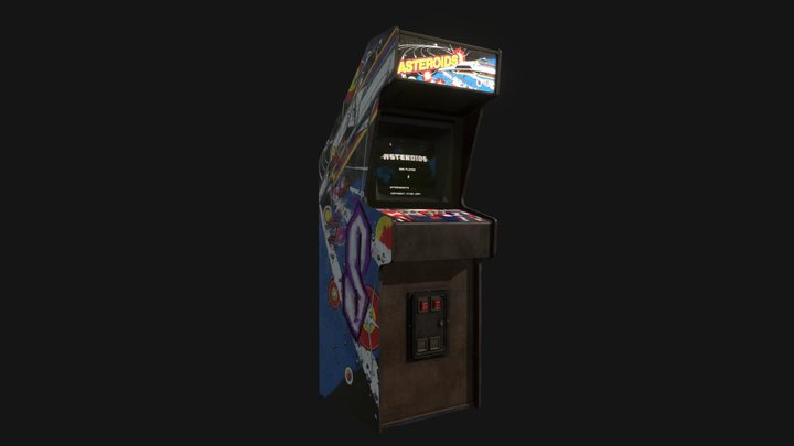 Retro Arcade Cabinet 3D Model