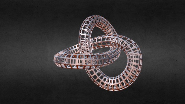Abstract 2- Torus Knot 3D Model