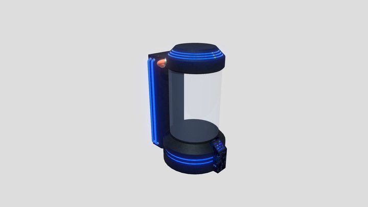 Sci Fi Chamber Low poly 3D Model