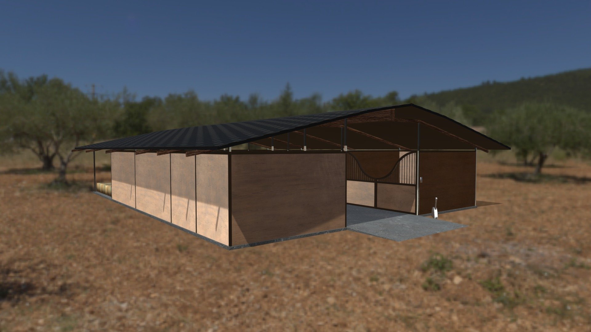 Simple Horse Stable - 3D model by Ms Malvolio (@ms_malvolio) [1f4a485 ...
