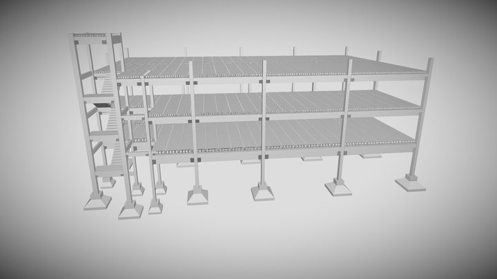 EDIFÍCIO PRÉ-FABRICADO COM MULTIPAVIMENTOS 3D Model