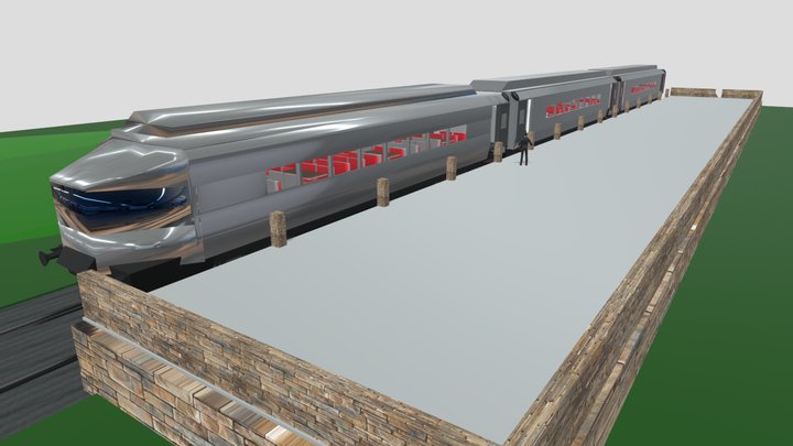 Train Station 3D Model