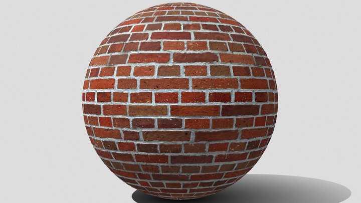 Seamless brick wall texture 3D Model