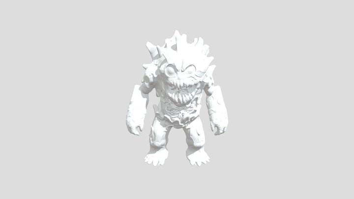 Clay Monster in the Meadow 3D Model