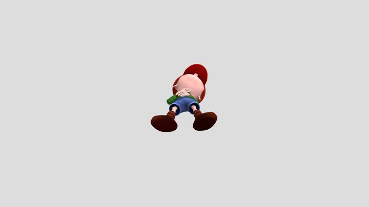 Laying Shaking Head 3D Model