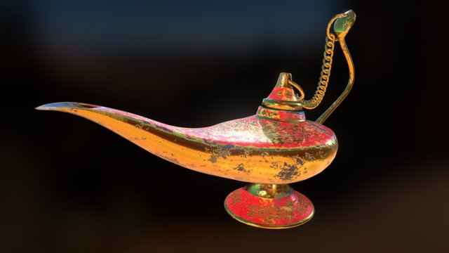 Genie Lamp 3D Model