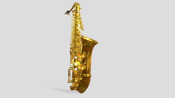 Realistic Saxophone 3D Model
