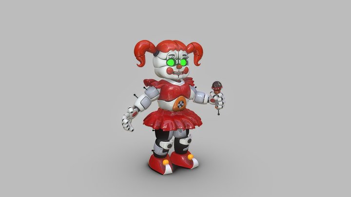 Circus Baby V7 Blender 2.8 Download By Fazersion 3D Model