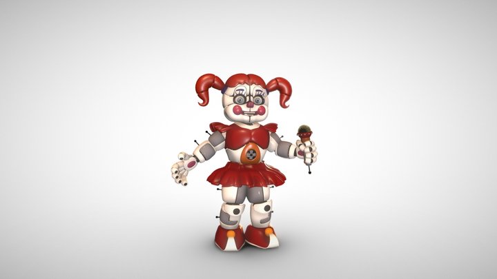 Circus Baby V7 Blender 2.8 Download By Fazersion 3D Model