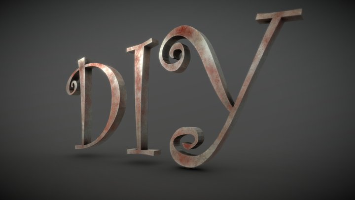 DIY Mural letters (3D printing STL enable) 3D Model