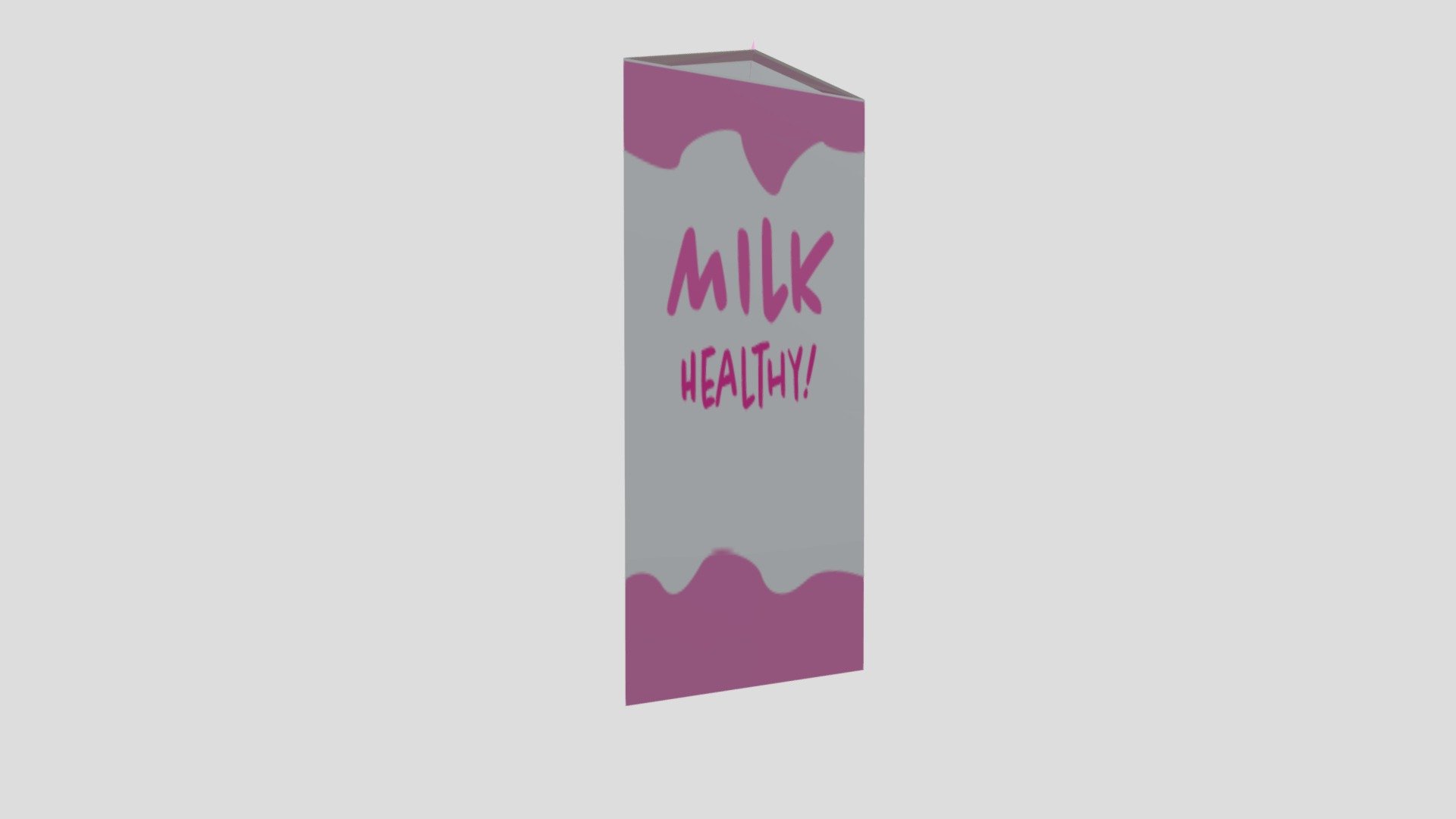Low Poly Milk Quart