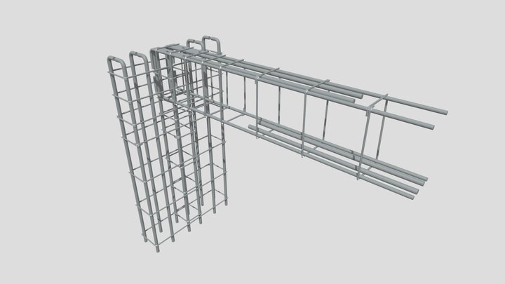 Pilar_viga canto 3D Model