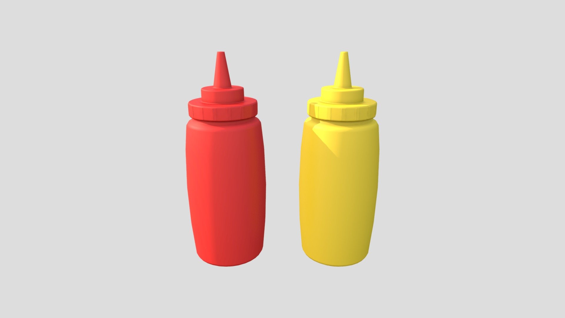 Ketchup and Mustard - Buy Royalty Free 3D model by Dreamscape Studio ...