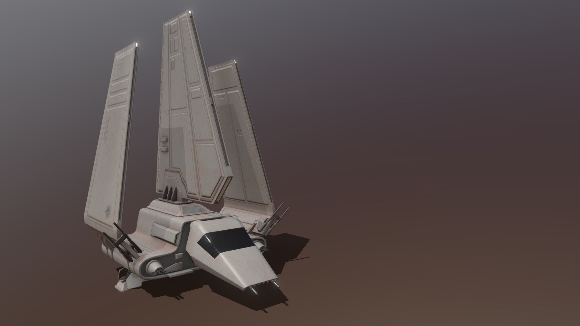 SW Project 2: Imperial Shuttle - 3D model by PhilRe [1f54e9c] - Sketchfab