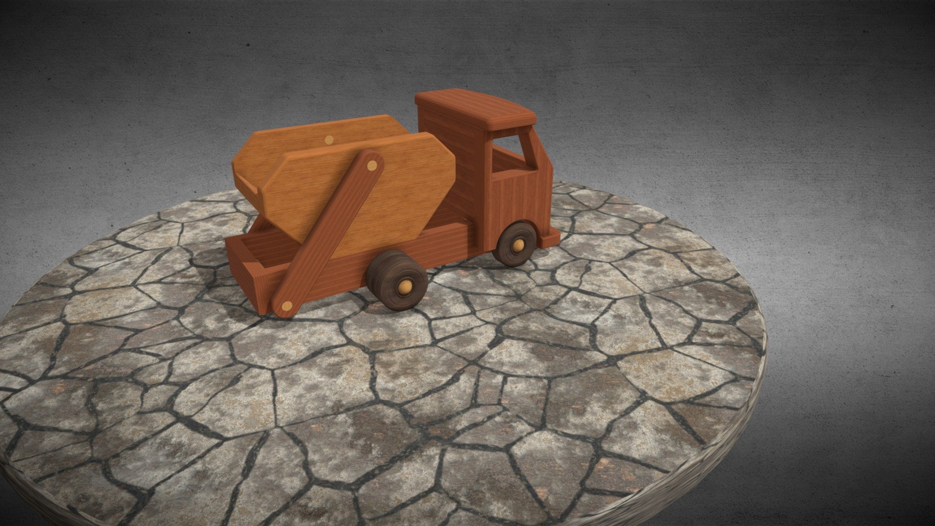 Dumpster Truck Wooden Toy