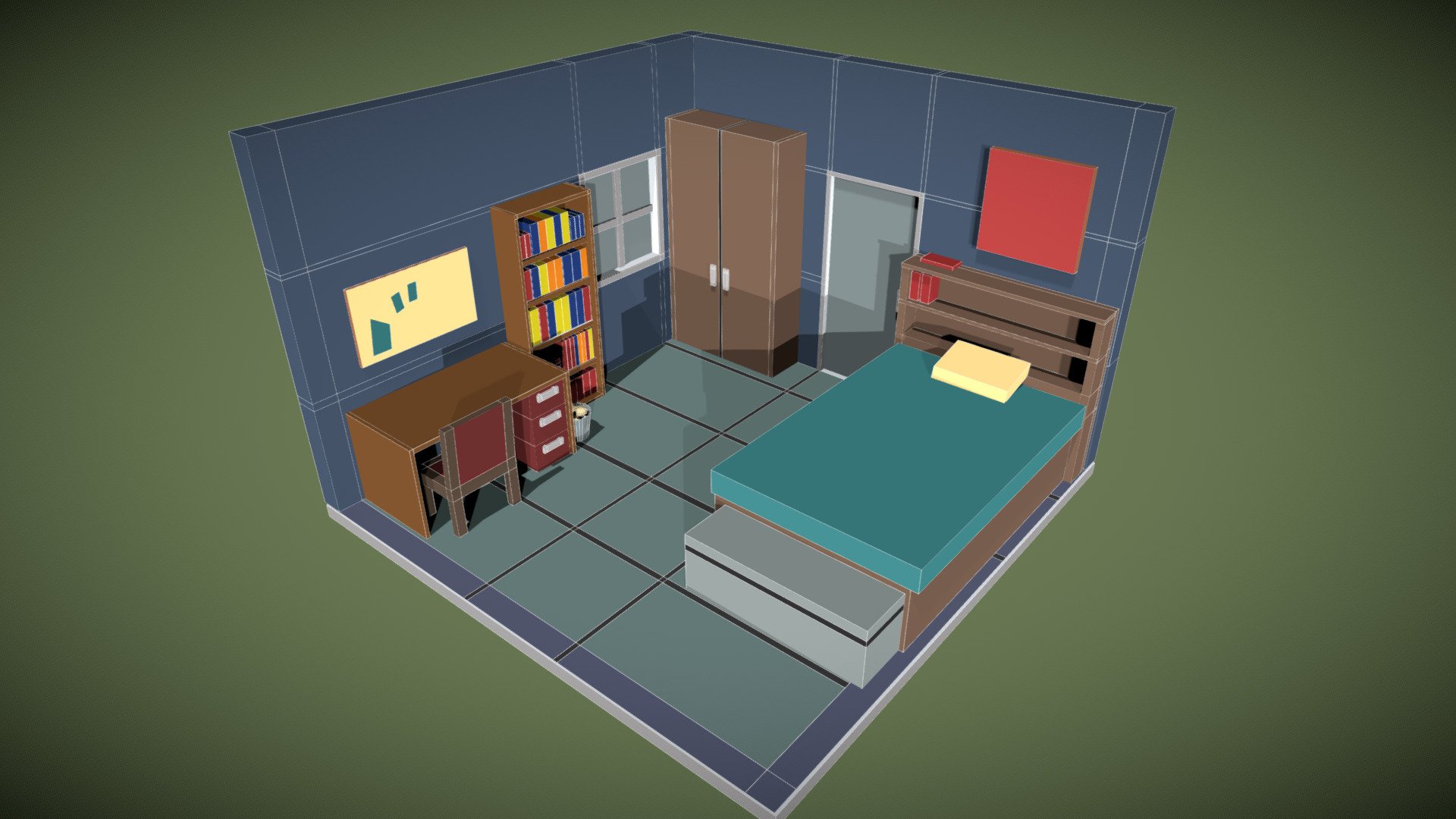 Dorm Room Download Free 3D model by Jen S Abbott (jsabbott) [1f56590