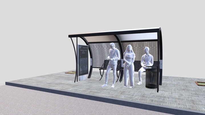 Parada bus 3D Model