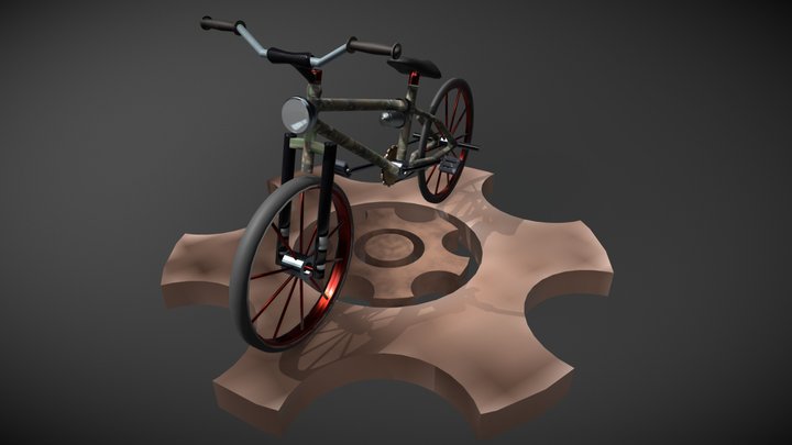 Army Bicycle 3D Model