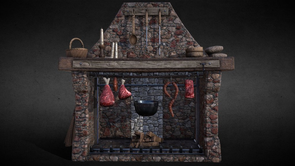 Medieval Fireplace.