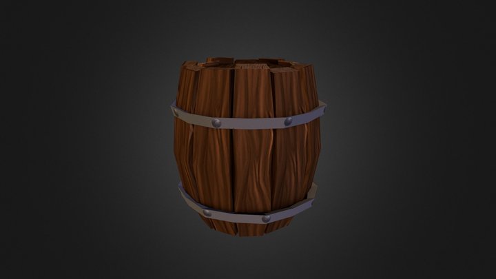 Breakable Barrel 3D Model
