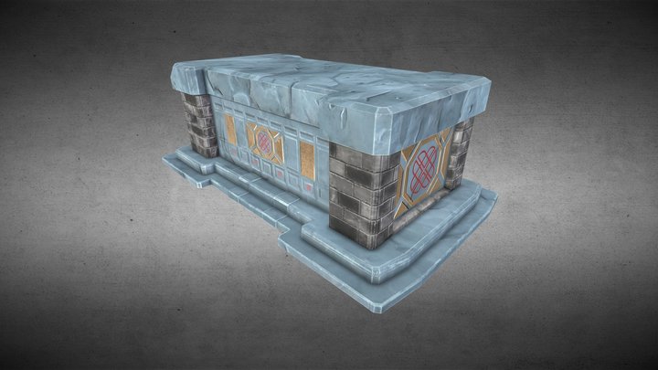 Dungeon Altar Low-Poly 3D Model