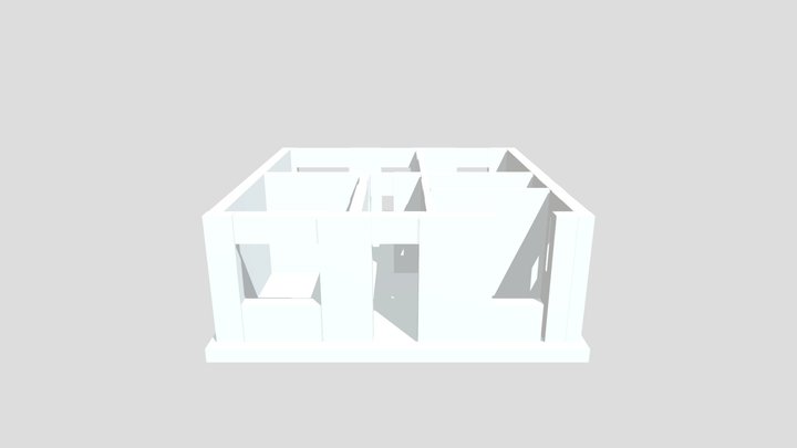 parter cu ziduri 3D Model