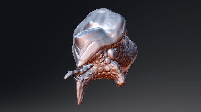 Headplated Monster Sketch 3D Model
