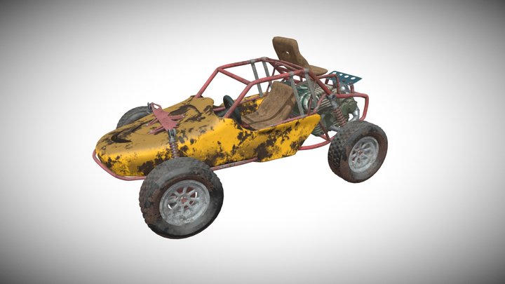 Rusty PUBG Buggy 3D Model
