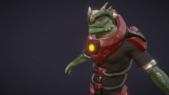 Reptilian Character 3D Model