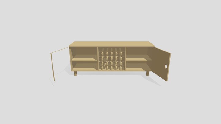 Cabinet Open 3D Model