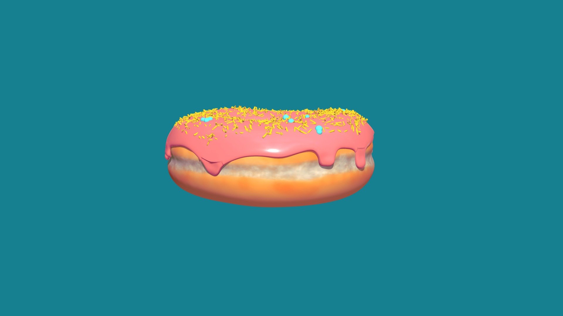 Pink Donut with Sprinkles