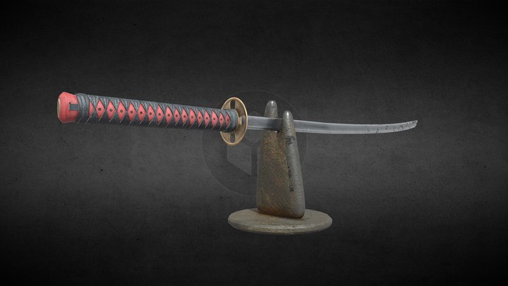 Samurai Katana Sword 3D Model