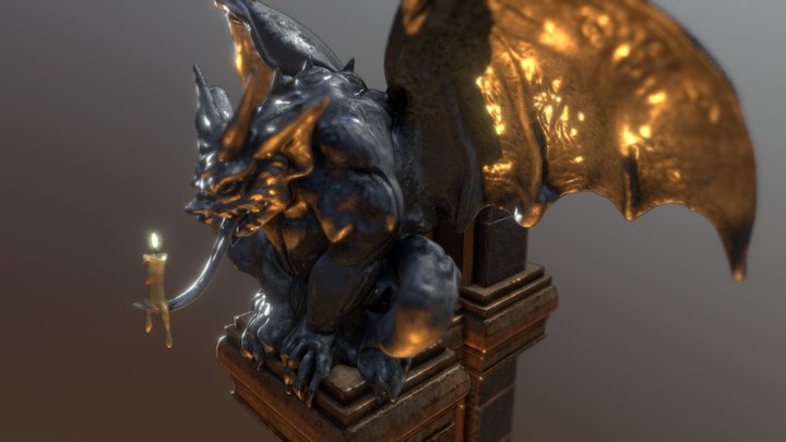 Hero & Demon King - Gargoyle 3D Model