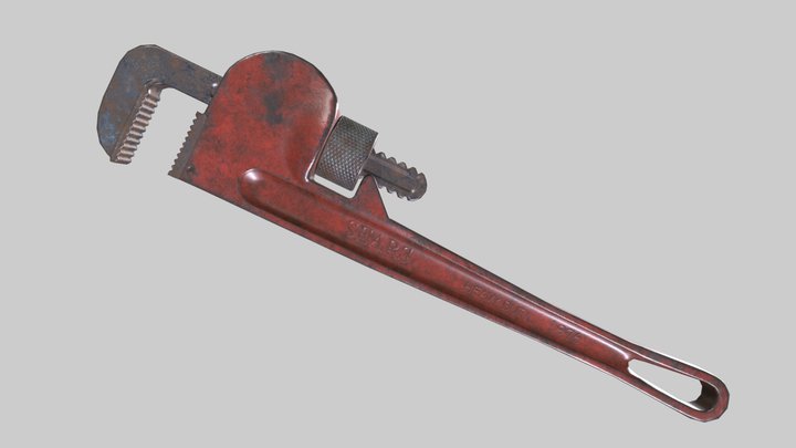 Pipe Wrench 3D Model
