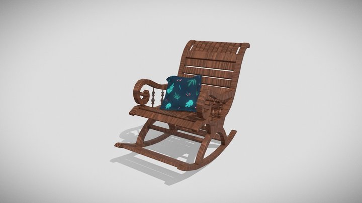 3D Rocking Chair in Blender 3D Model